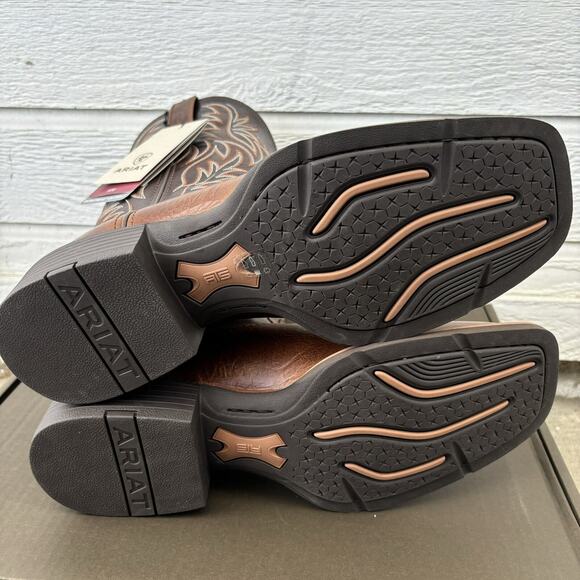 Ariat Sport Western Wide Square Toe Mens Sz 11 D Peanut Butter Chaga Brown Boots main image 4